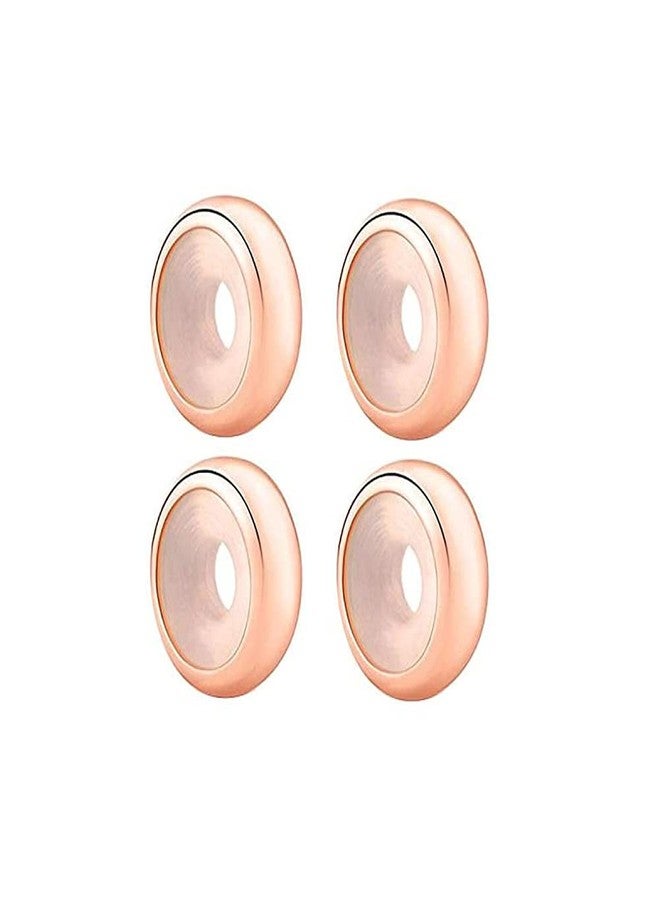 ARTCHARM Rose Gold 4pcs Rubber Charm Stopper Spacer Bead 925 Sterling Silver for Charm Bracelets - Image 1